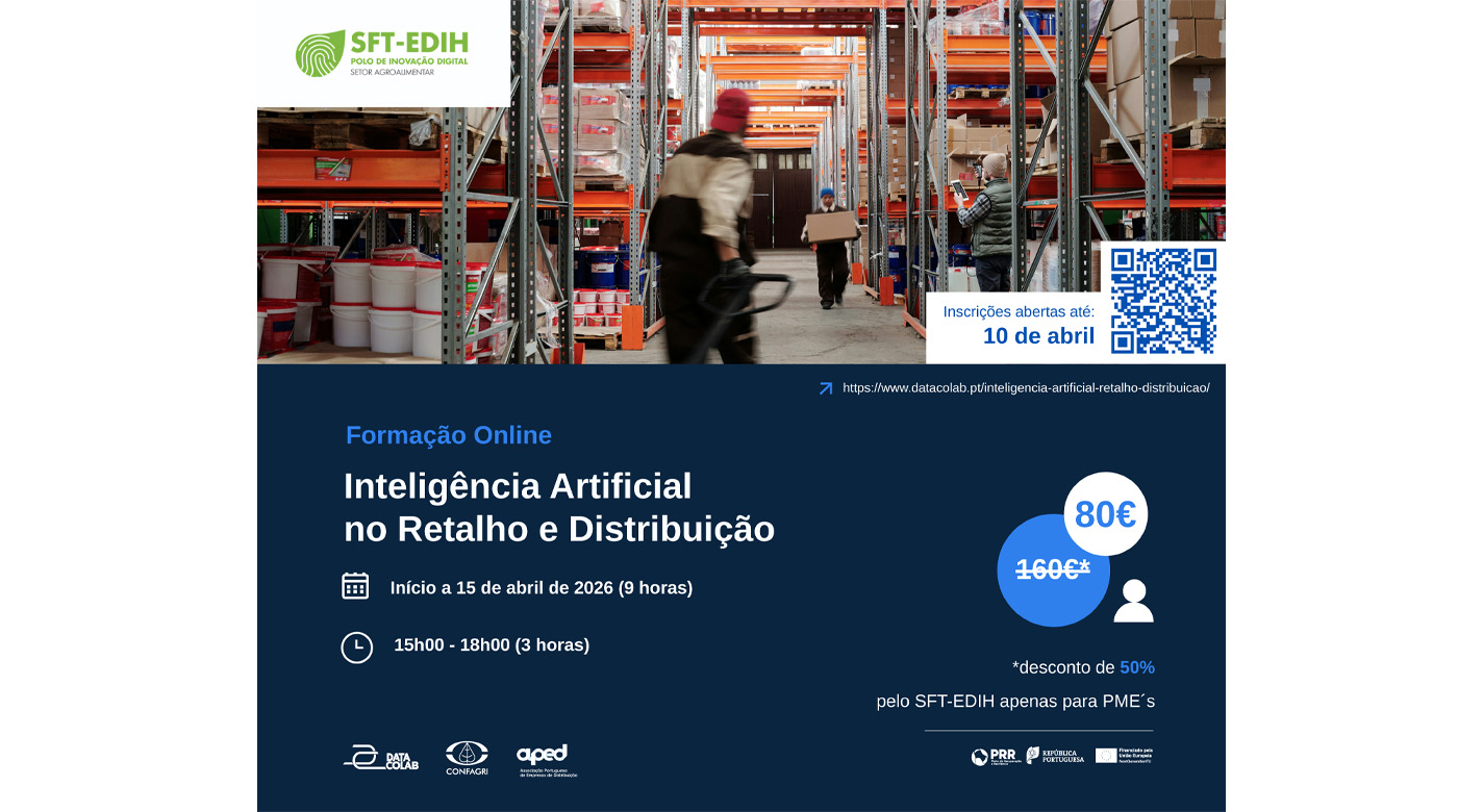 Data CoLAB e CONFAGRI lançam formação em Inteligência Artificial para o retalho e distribuição