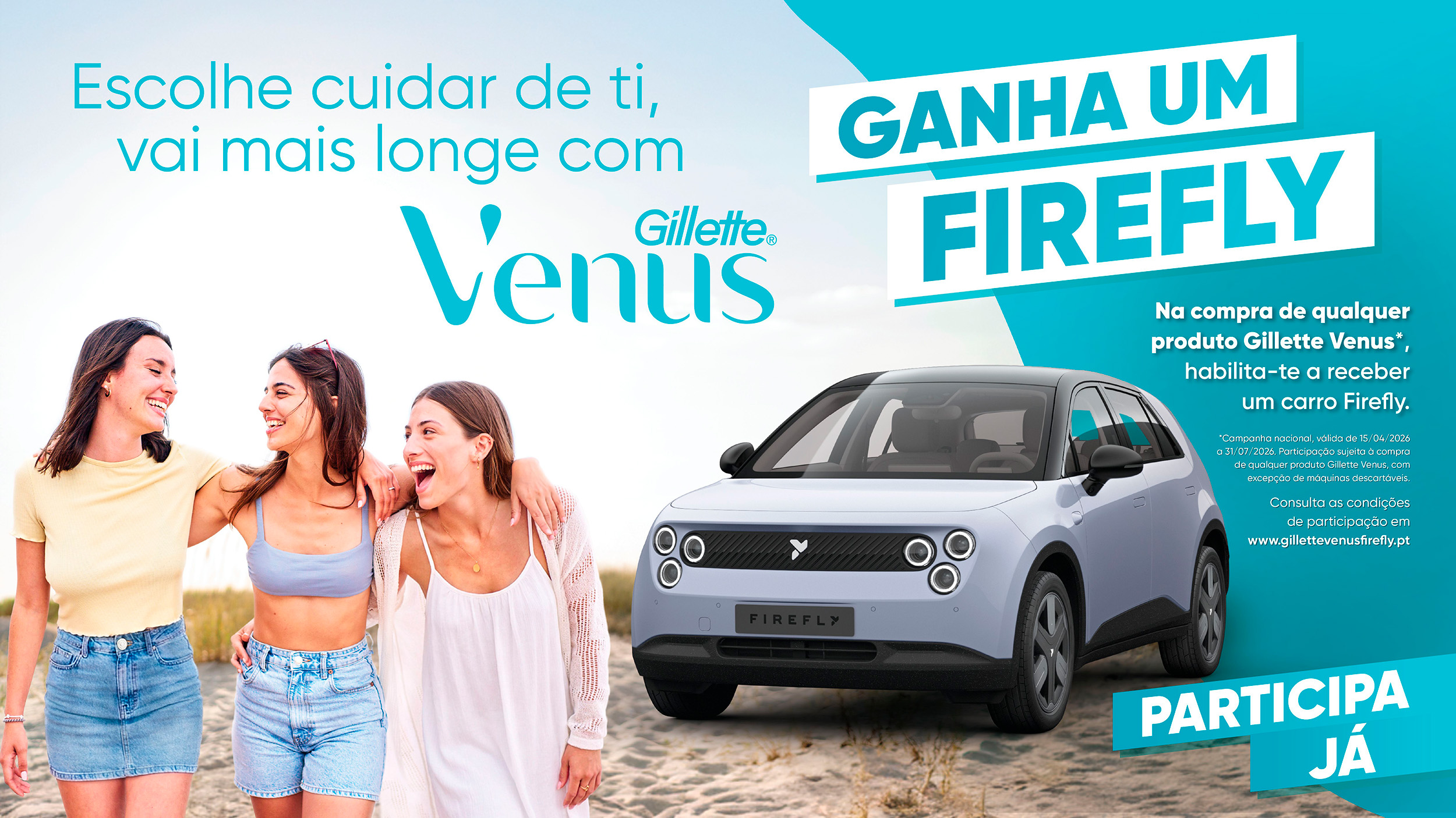 Gillette Venus lança campanha que associa autocuidado à oferta de automóvel