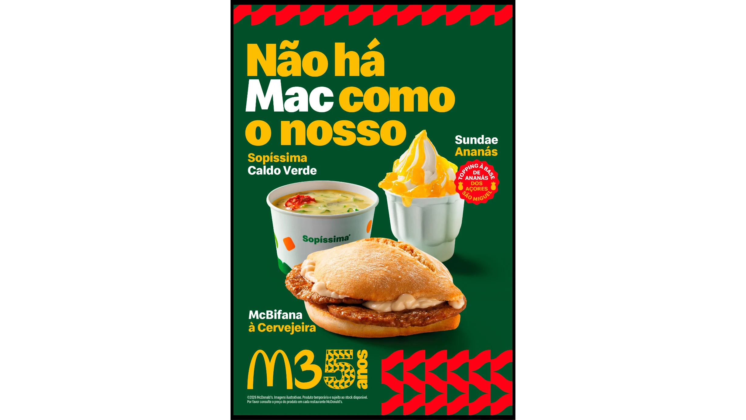 McDonald’s assinala 35 anos em Portugal com lançamento de menu português