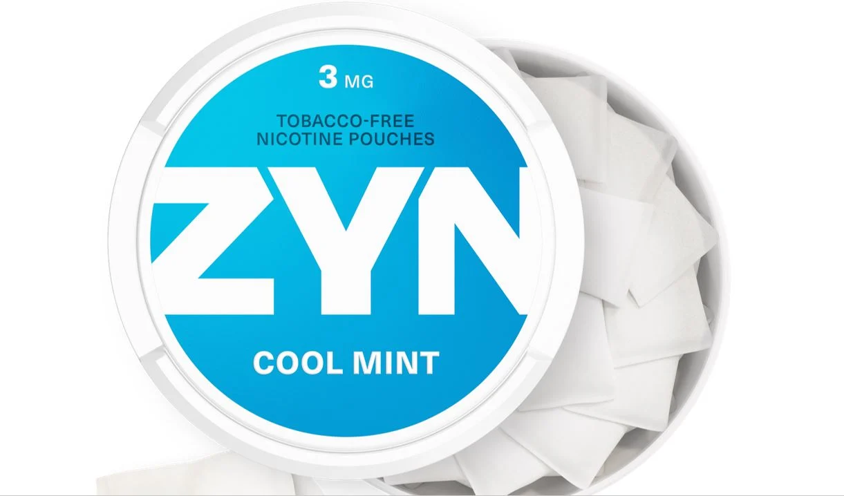 Lata de ZYN Cool Mint, 3 mg, saquetas de nicotina sem tabaco