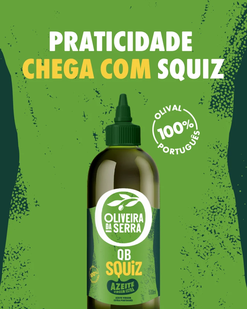 Praticidade chega com Squiz: azeite virgem extra Oliveira da Serra em formato squeeze, 100% português