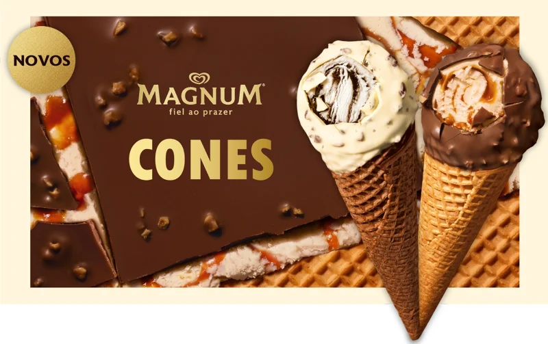Magnum lança novos cones em dois sabores inspirados nos best-sellers da marca