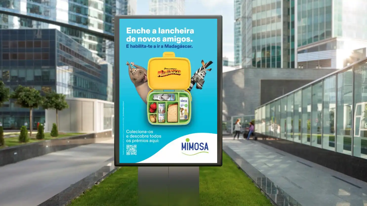 Publicidade da Mimosa: «Enche a lancheira de novos amigos» e habilita-te a ir a Madagáscar; coleciona-os e descobre os prémios