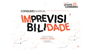 Cartaz da conferência Grande Consumo 26: «Consumo na era da imprevisibilidade», 4 nov. 2026, Taguspark, Oeiras